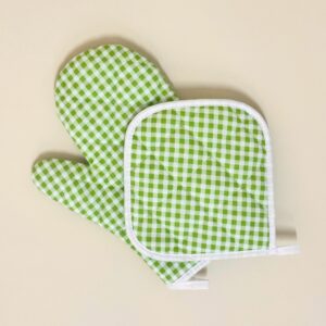 Kuhinjski set zelene kockice