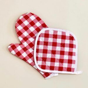 Kuhinjski set  crveni karo