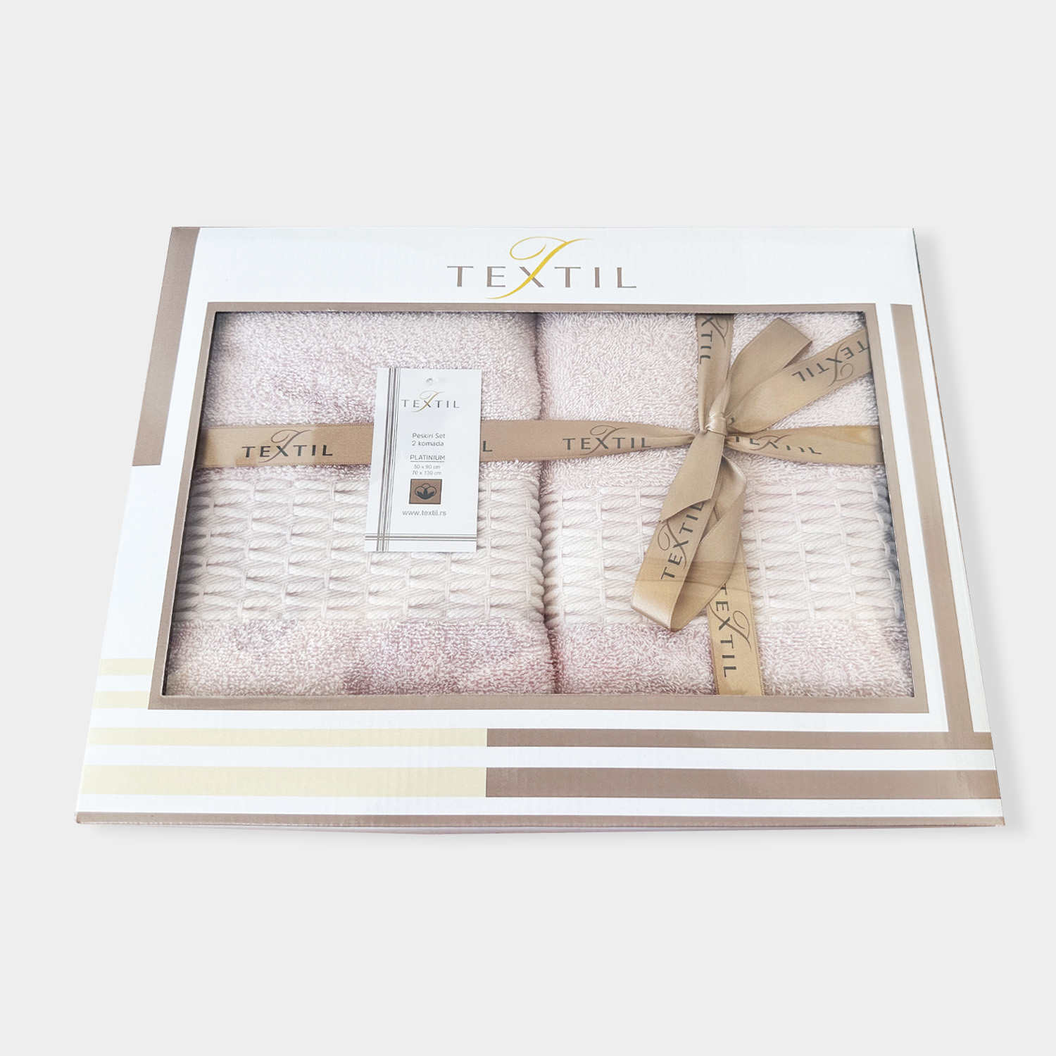 Set peškira Platinum Roze 50x90cm+70x130cm