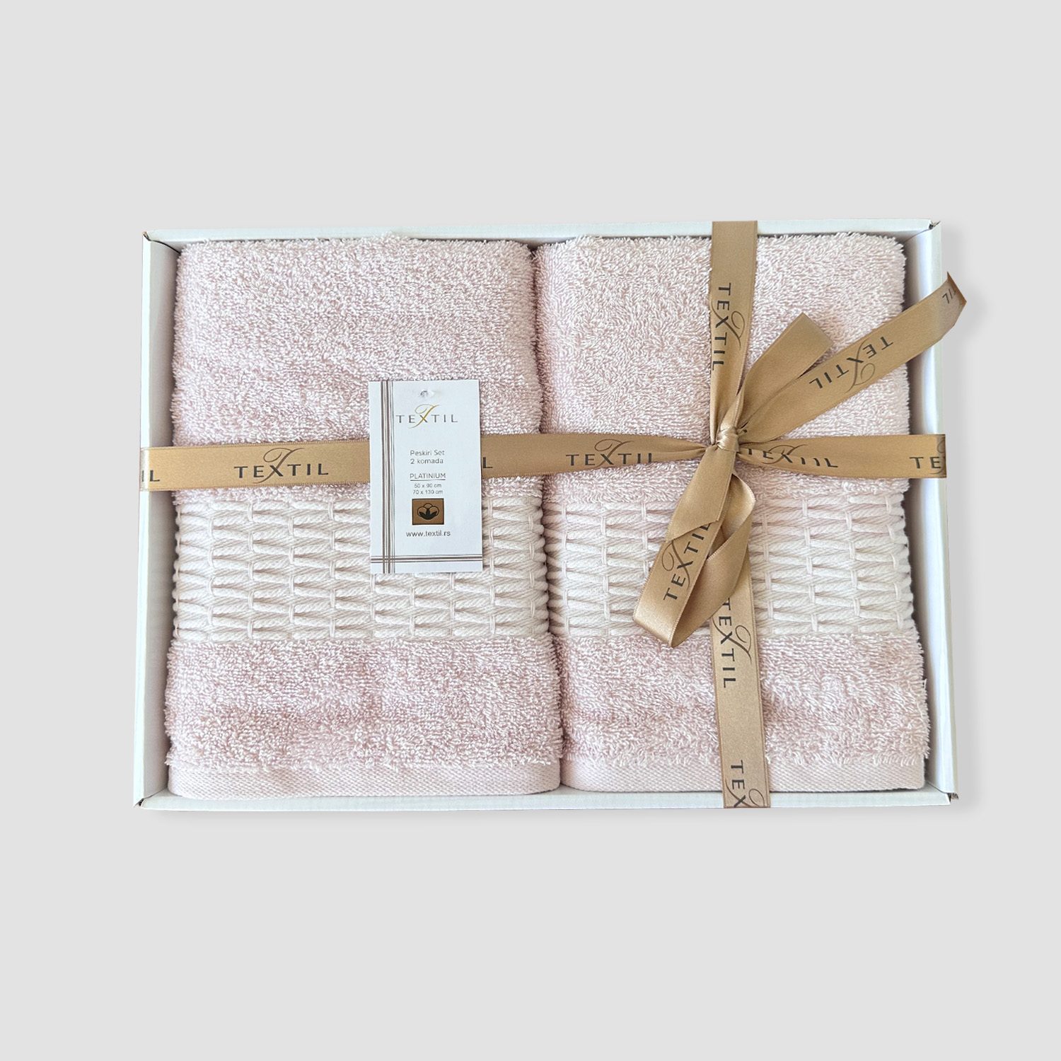 Set peškira Platinum Roze 50x90cm+70x130cm